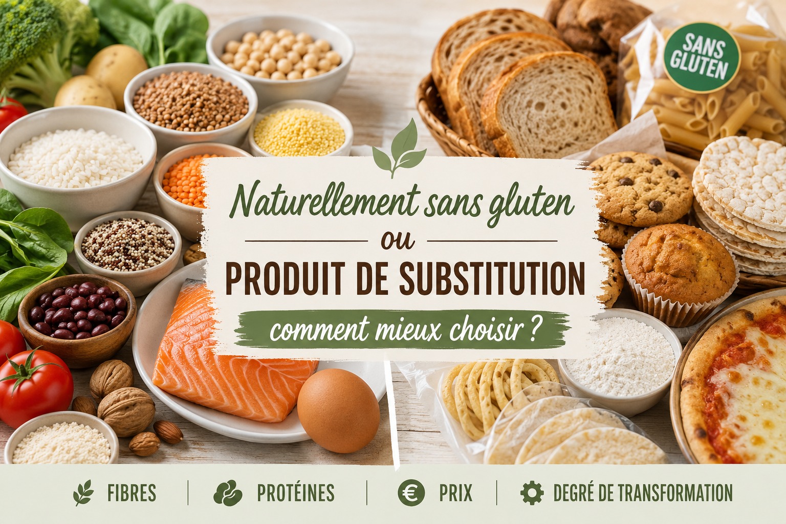 Naturellement sans gluten ou produit de substitution : comment mieux choisir ?