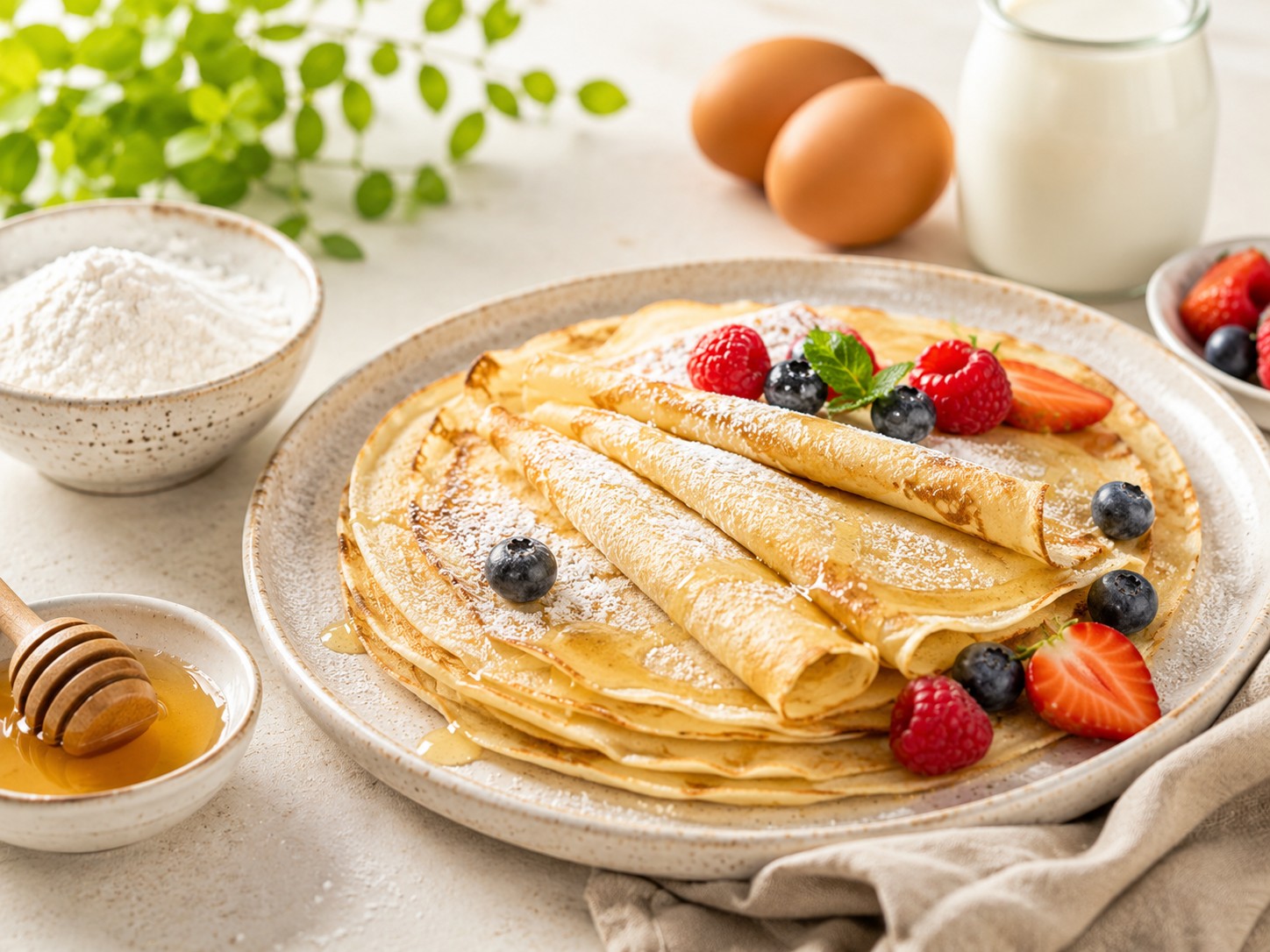 Crêpes légères à la farine de riz