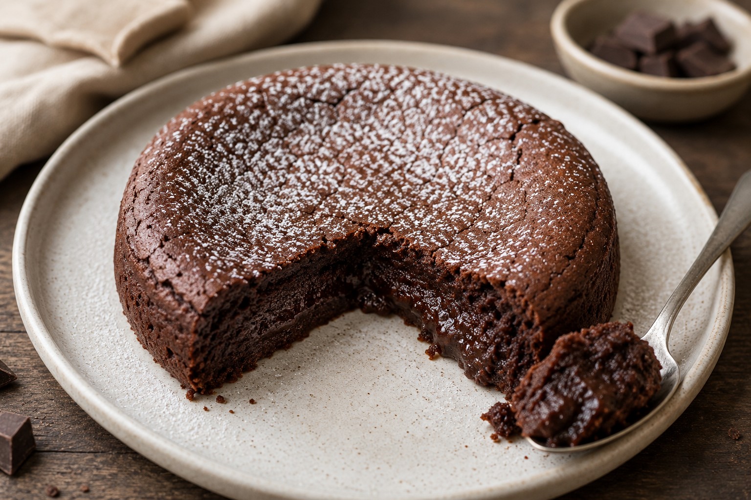 Fondant chocolat à la farine de riz