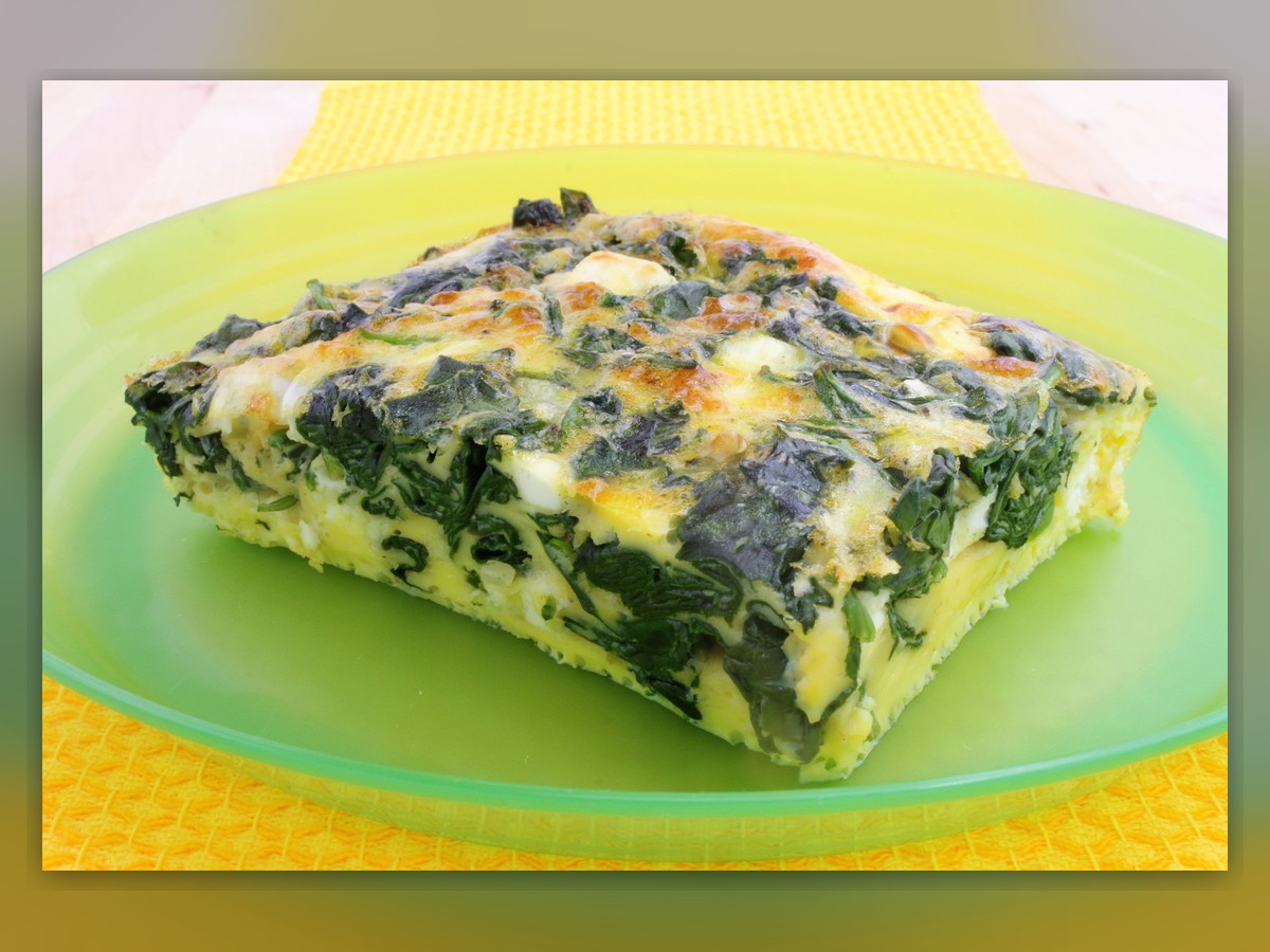 Frittata aux épinards, pommes de terre et comté