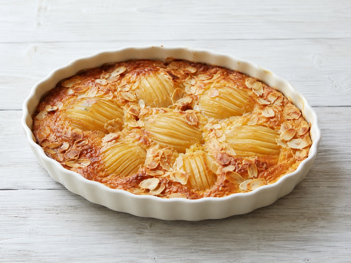 Gâteau fondant aux poires et à l’amande