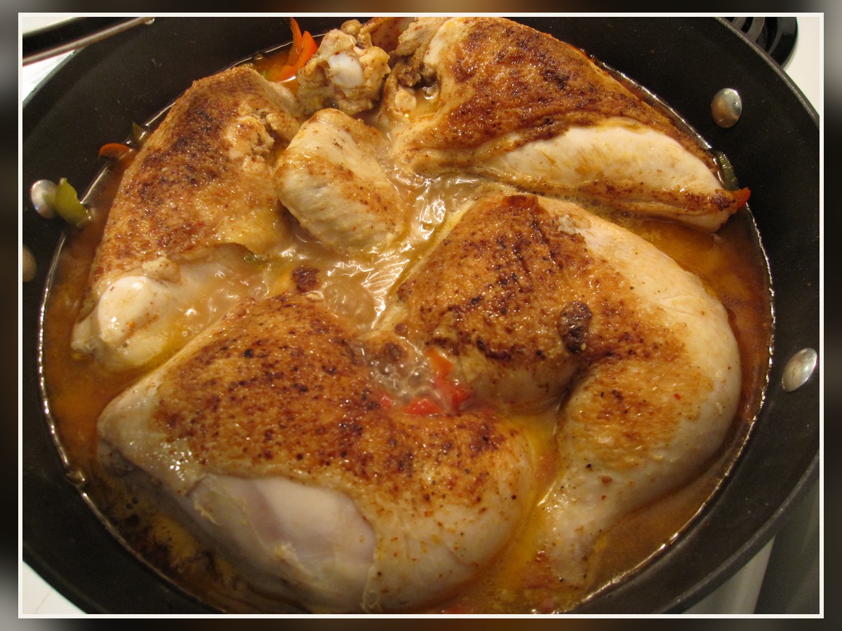 Poulet basquaise aux poivrons